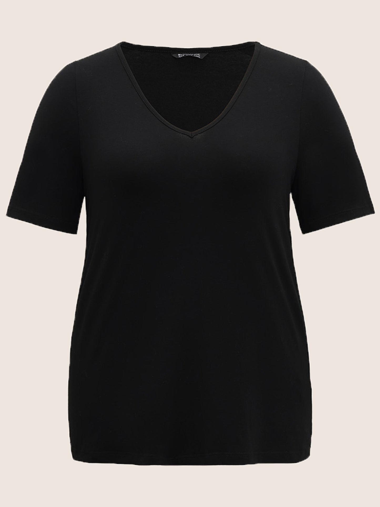 Cotton V Neck Plain Basic T-shirt