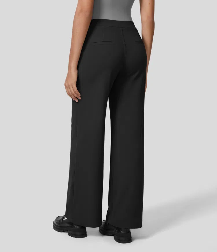 Vastara™ Hoge Taille Pantalon met Zijzakken