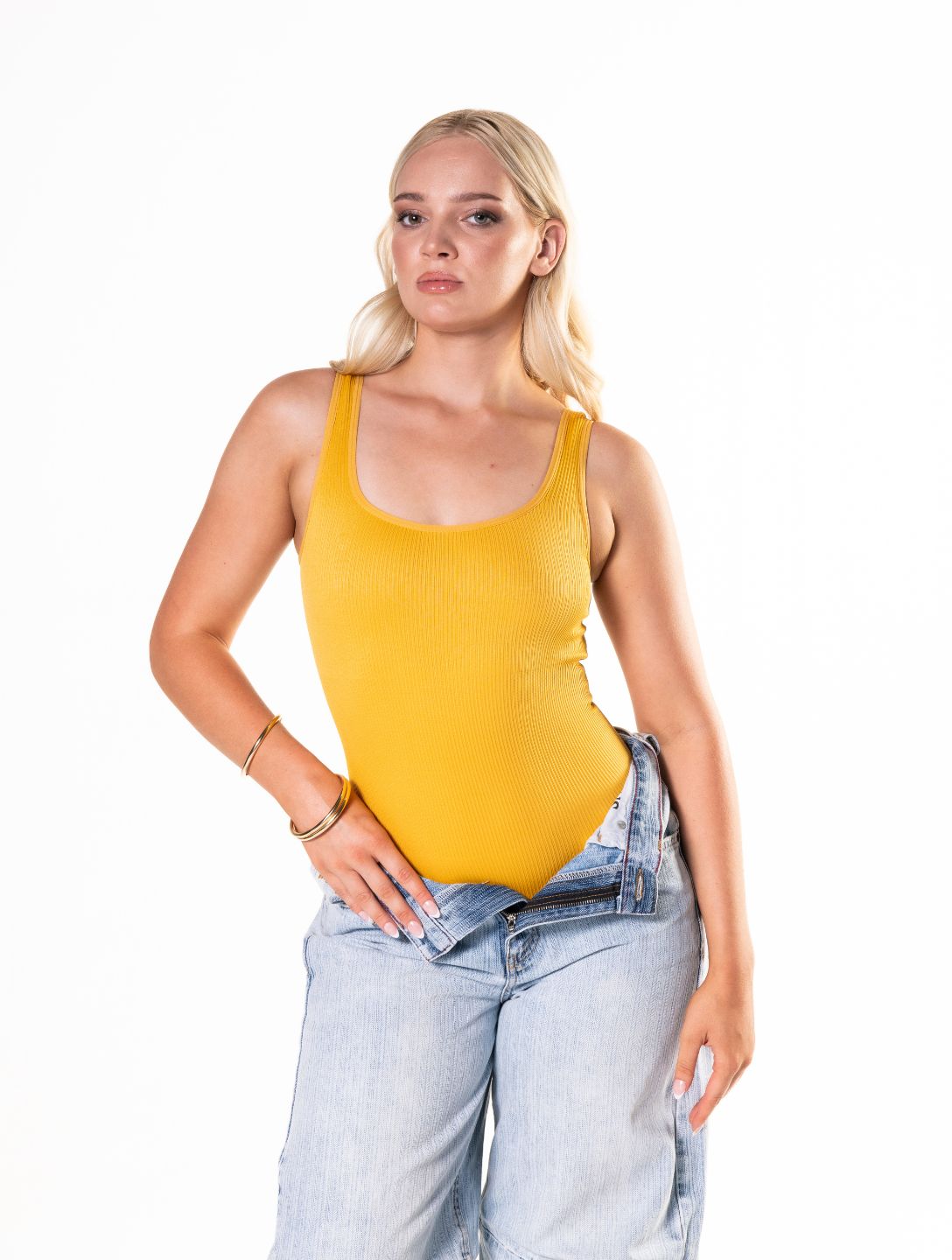 Geribbelde Shapewear Bodysuit