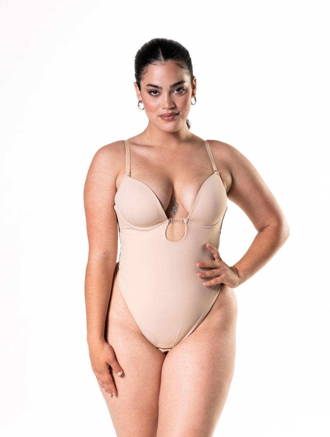 Plunge Shapewear String Bodysuit